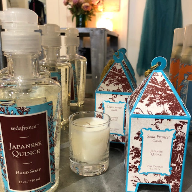 Seda France Japanese Quince candles, diffuseurs, room sprays and liquid hand soap for the perfect Christmas gift - only $39