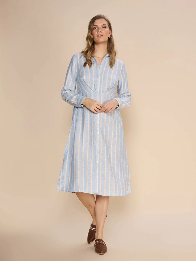 Korina Striped Linen Dress