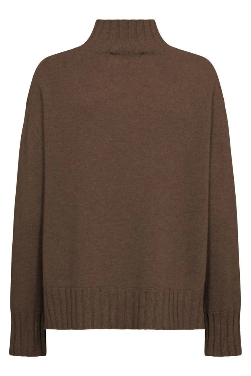 Aima Cashmere Highneck Knit Sharkskin