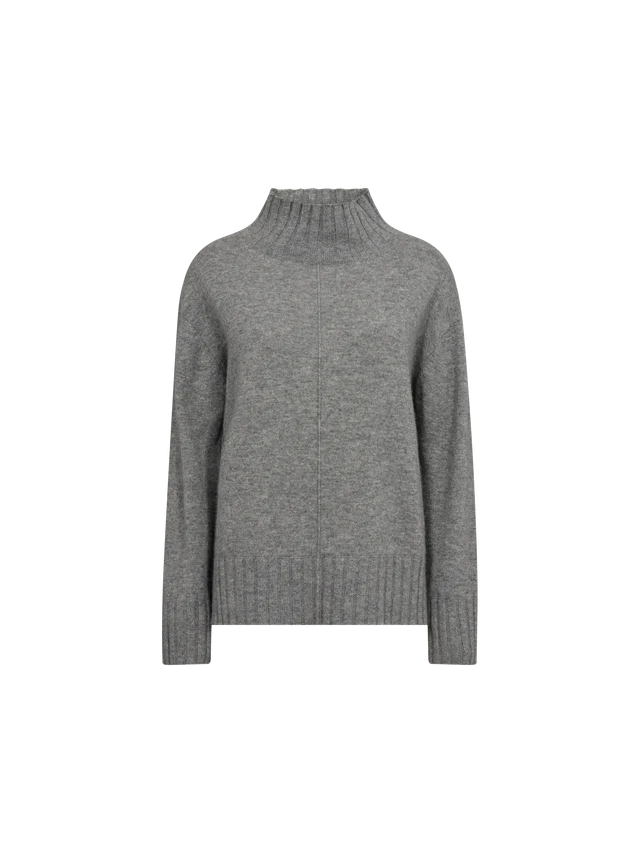 Aima Cashmere Highneck Knit Rain Drum