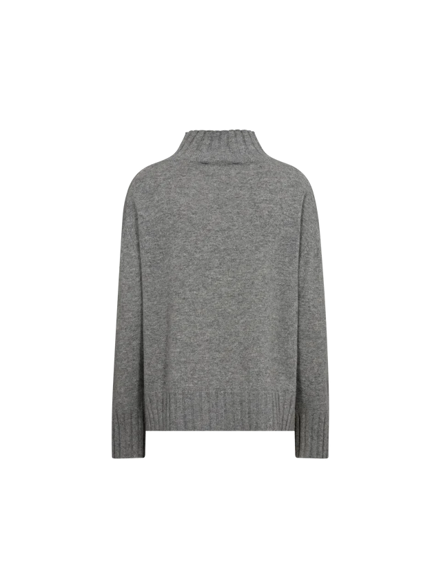 Aima Cashmere Highneck Knit Rain Drum