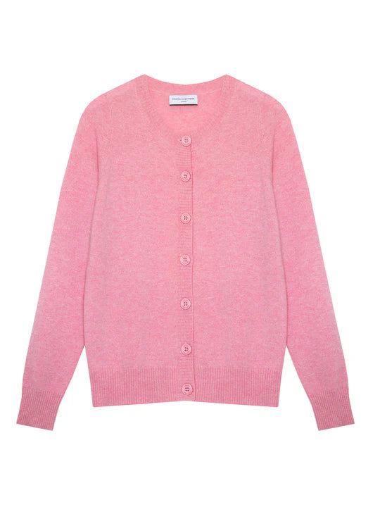 Cocoa Crew Neck Cardigan Rose Quartz