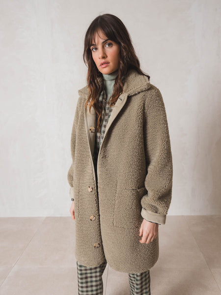 Coat #456 Lichen REVERSIBLE LONG COAT Indi & Cold AW24 – Designer ...