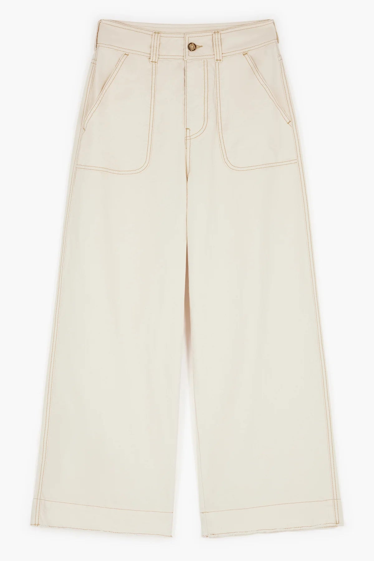 Prag TC133 Plain Ecru Trousers