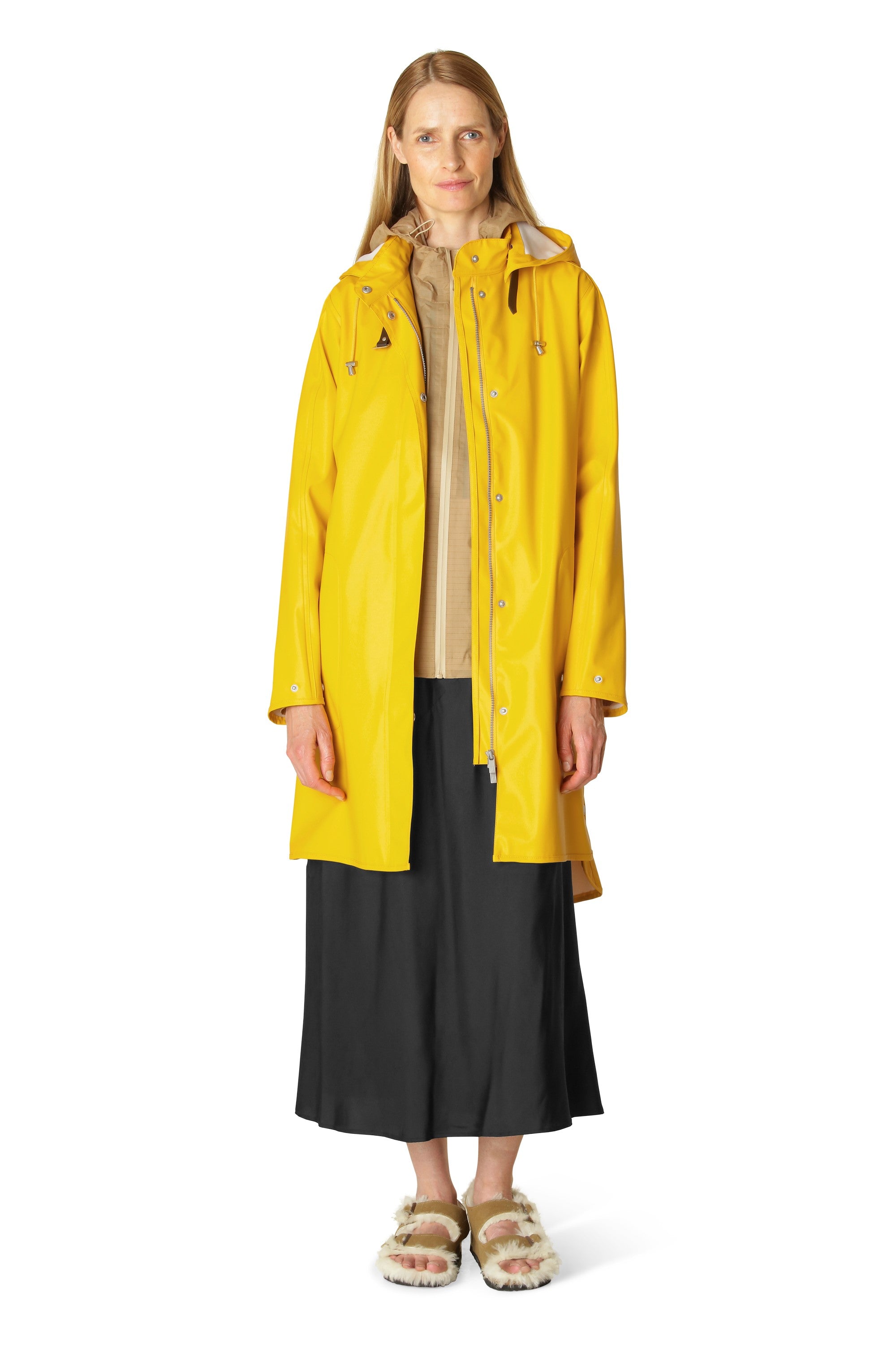 Light Detachable Hood Coat Cyber Yellow