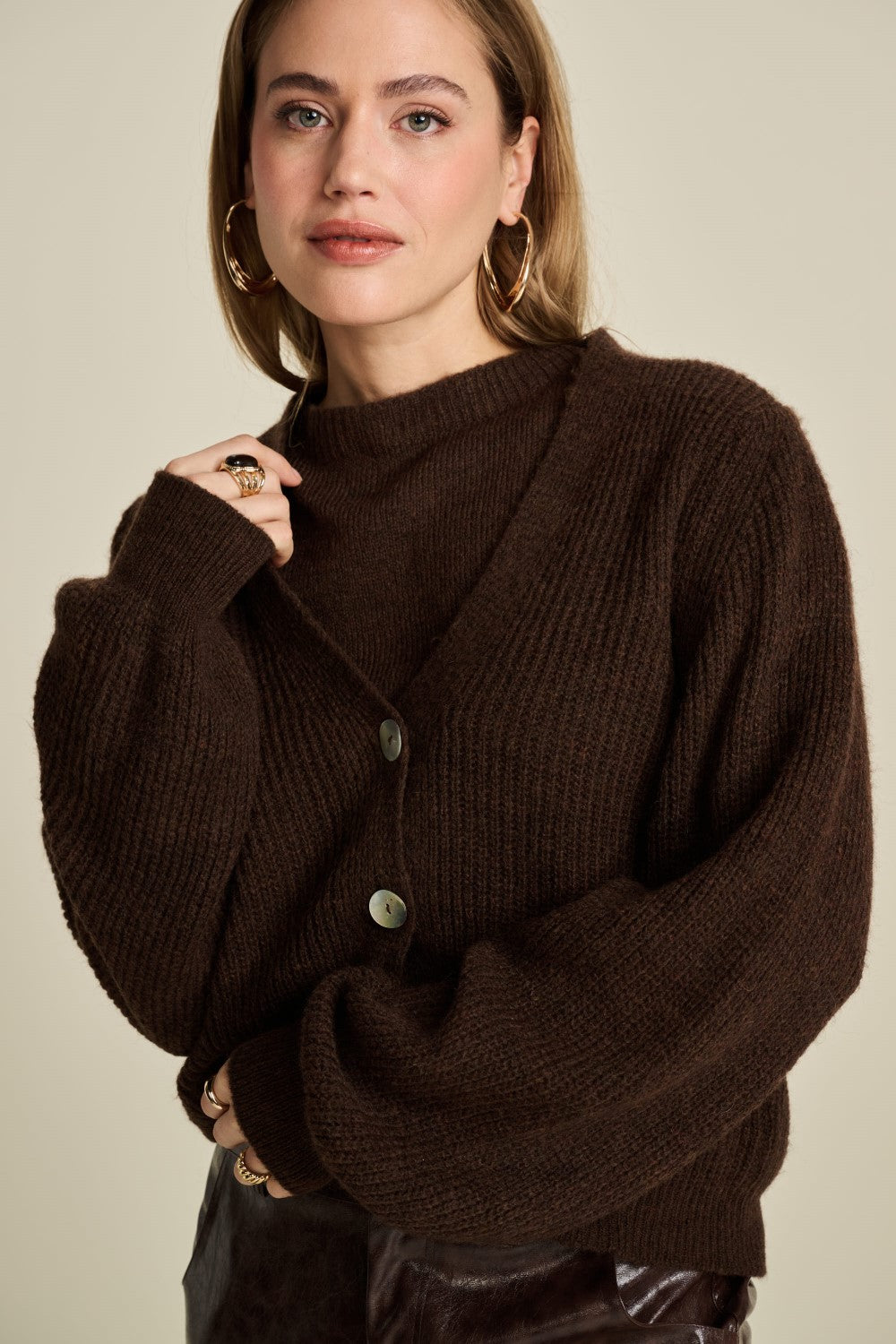 POM Amsterdam Brown Cardigan Designer Clothing Gallery