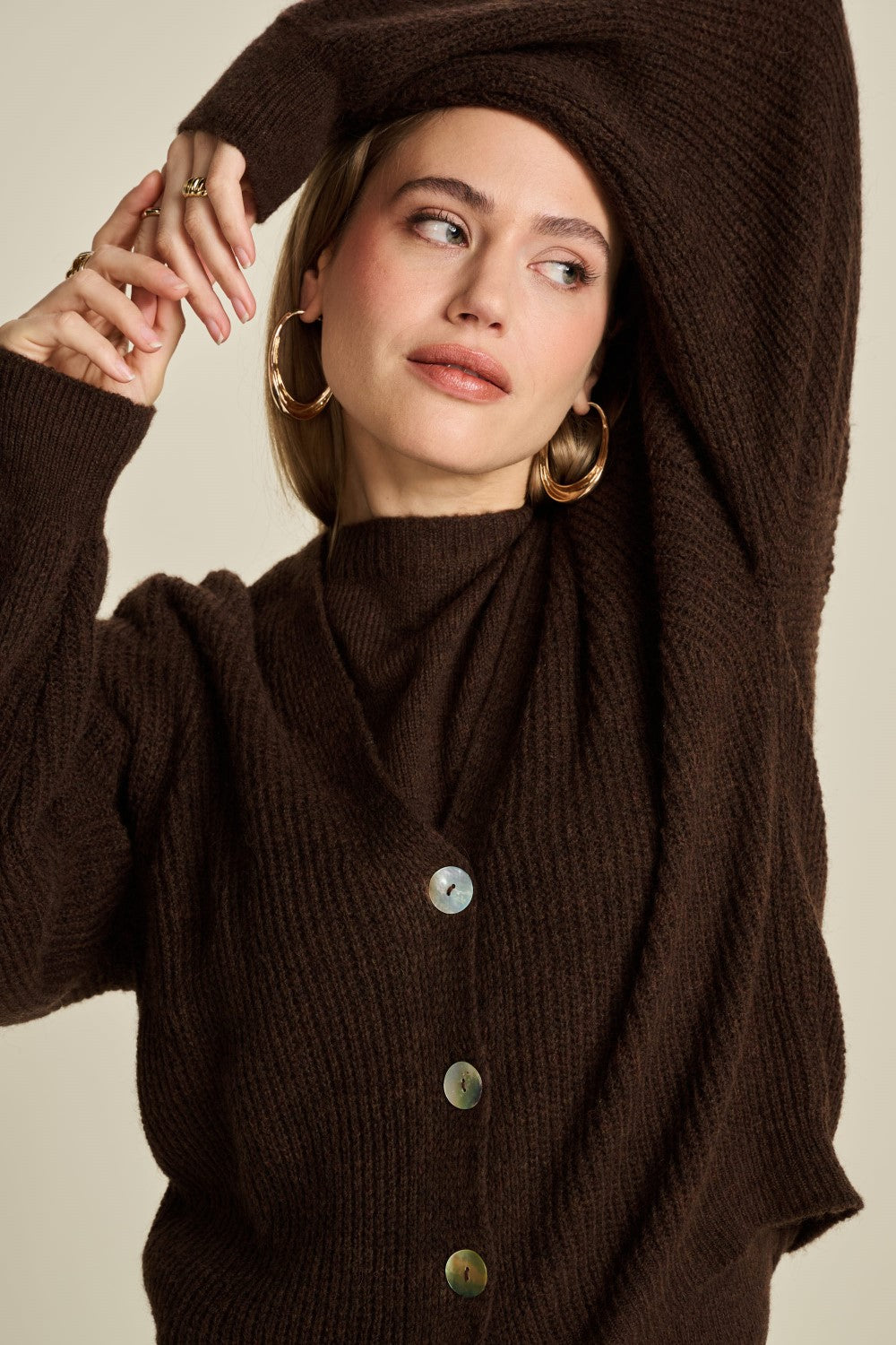 POM Amsterdam Brown Cardigan Designer Clothing Gallery