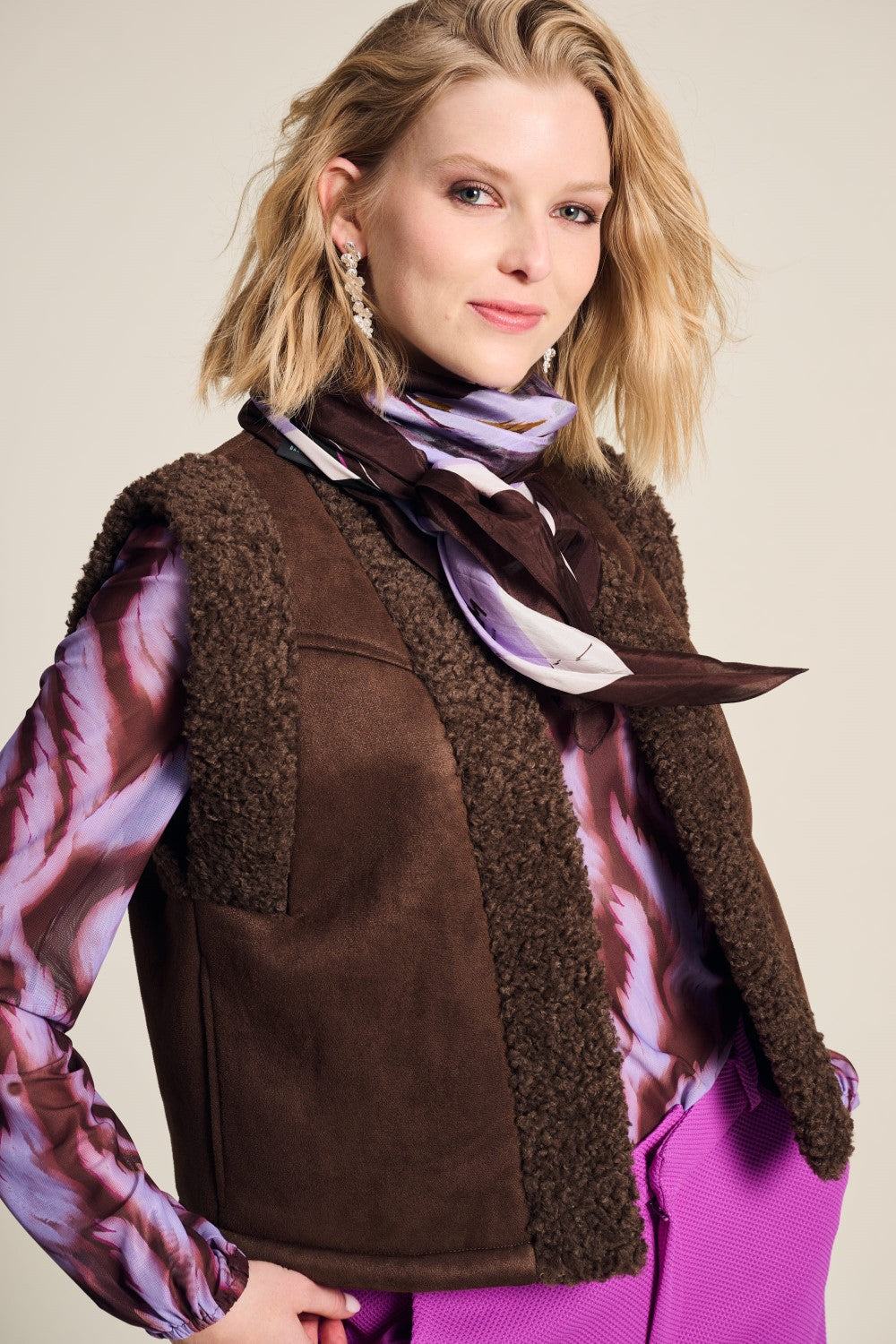 POM Amsterdam Brown Gilet Designer Clothing Gallery