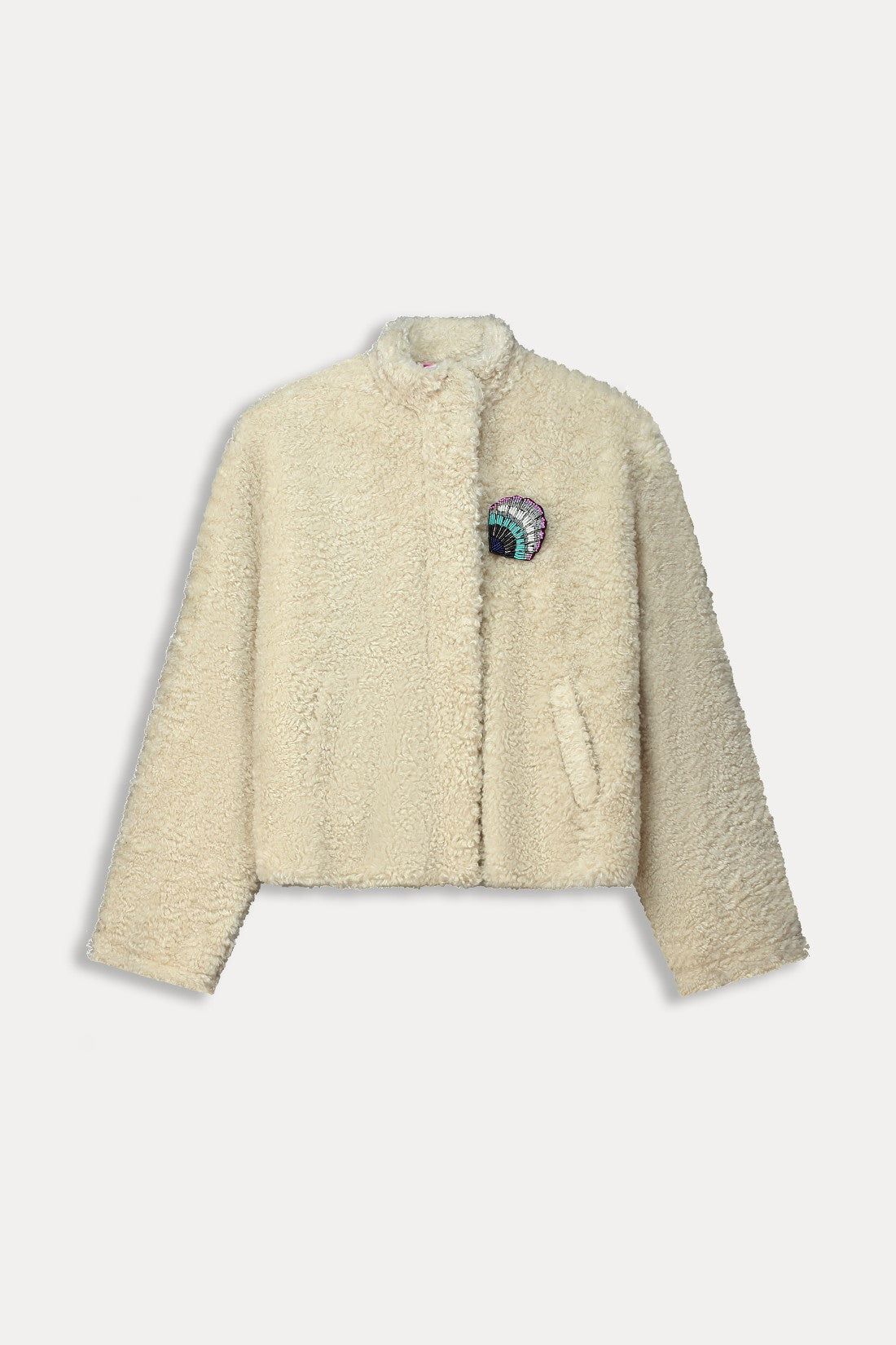 POM Amsterdam Ecru Teddy Jacket