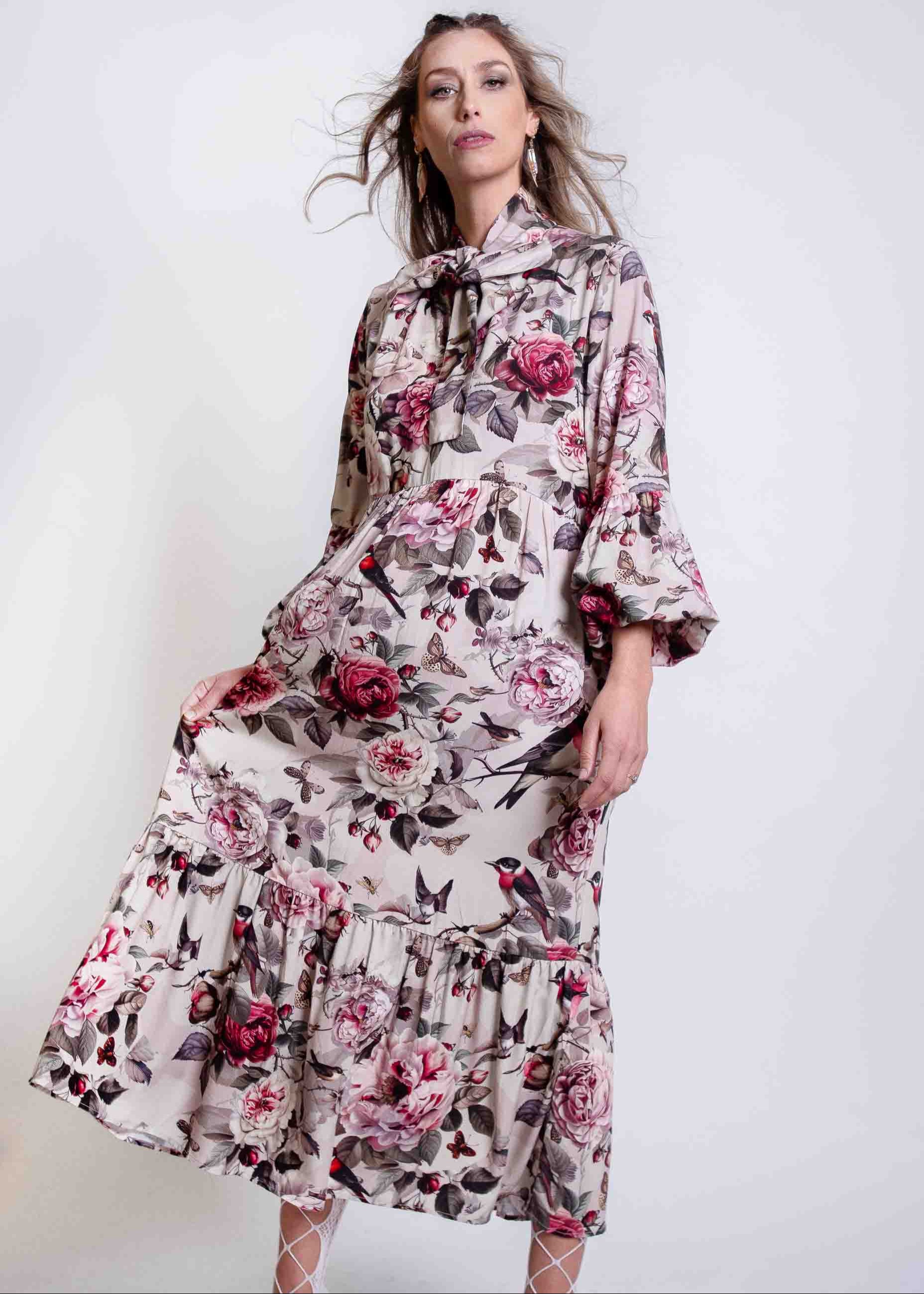 Smokey Floral Paloma Dress Viscose