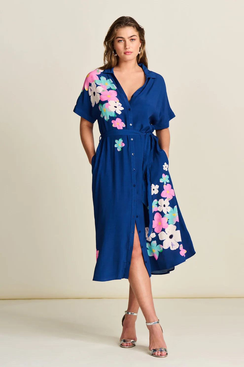 Ink Blue Blossom Dress