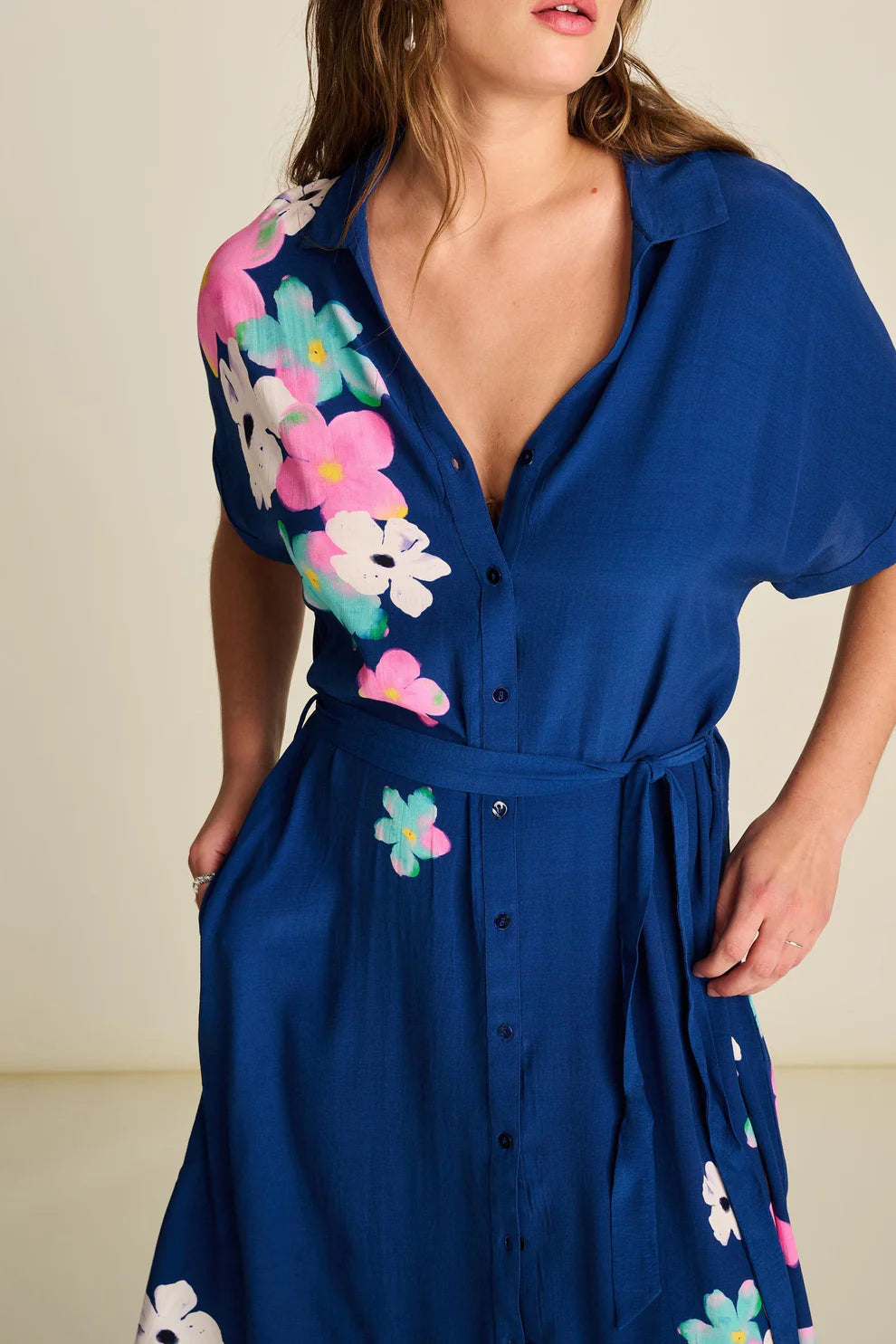 Ink Blue Blossom Dress