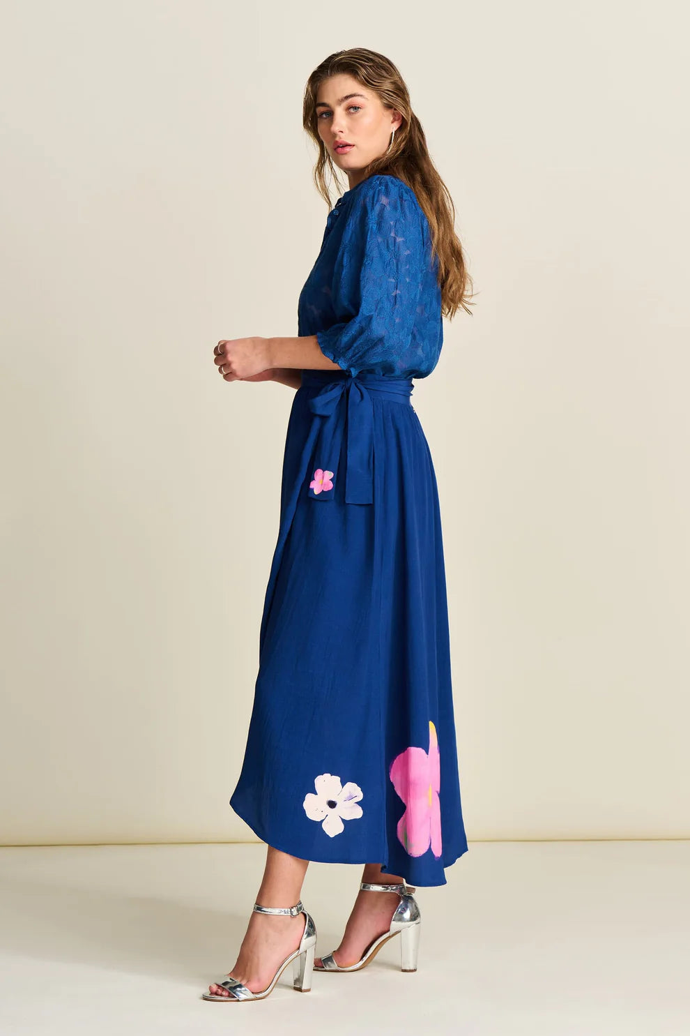 Ink Blue Skirt Blossom