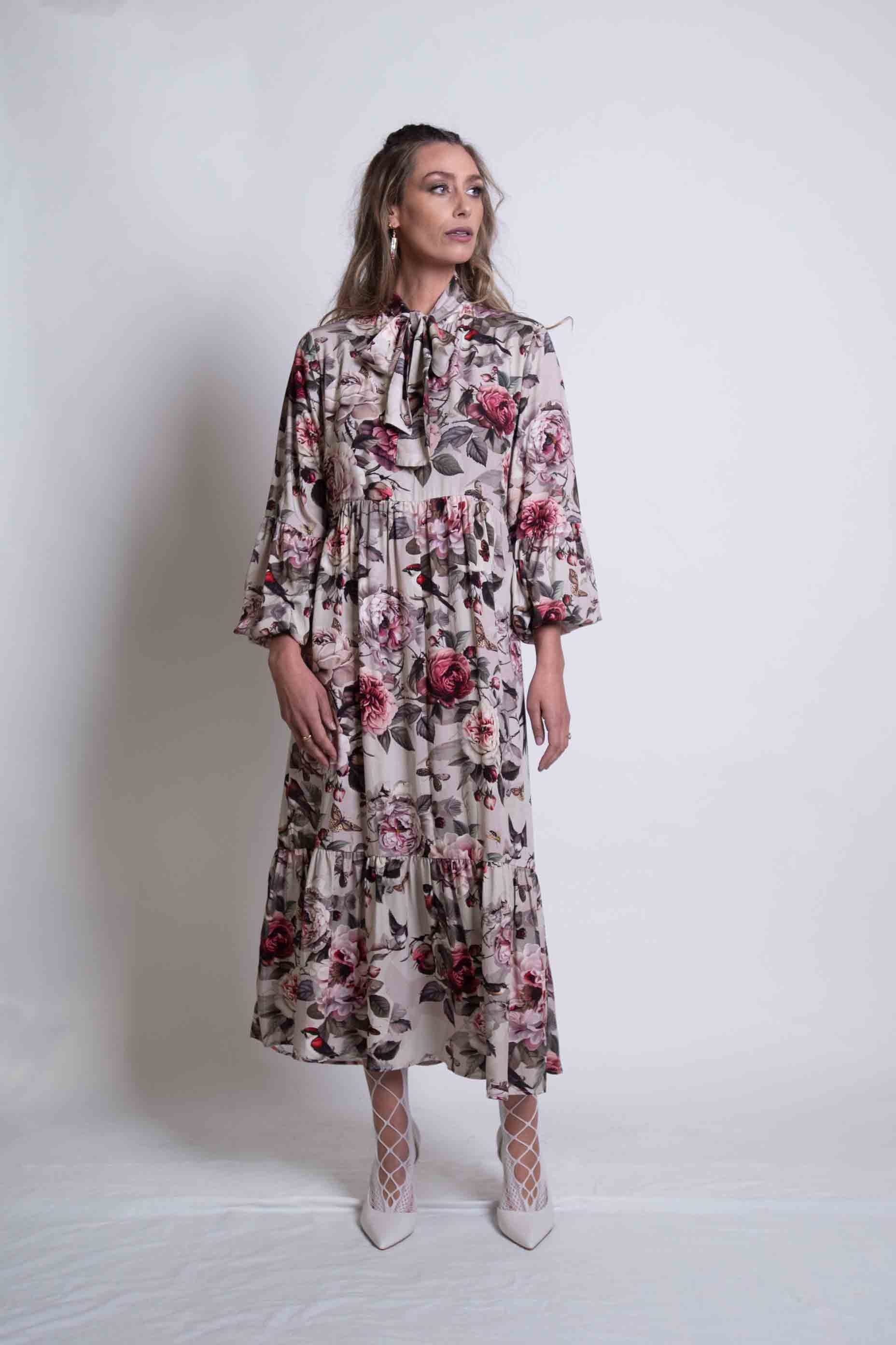 Smokey Floral Paloma Dress Viscose